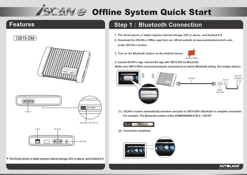 AUTOLAND Scientech iSCAN e User manual