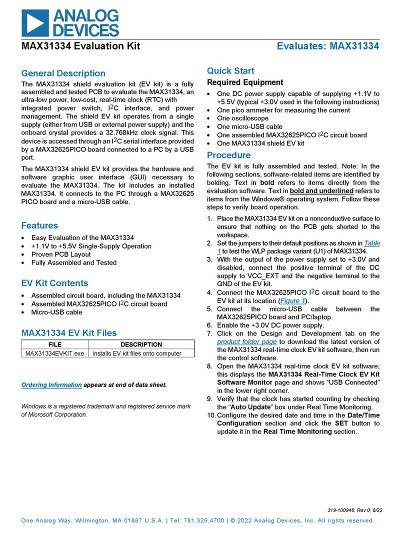Analog Devices MAX31334 User manual