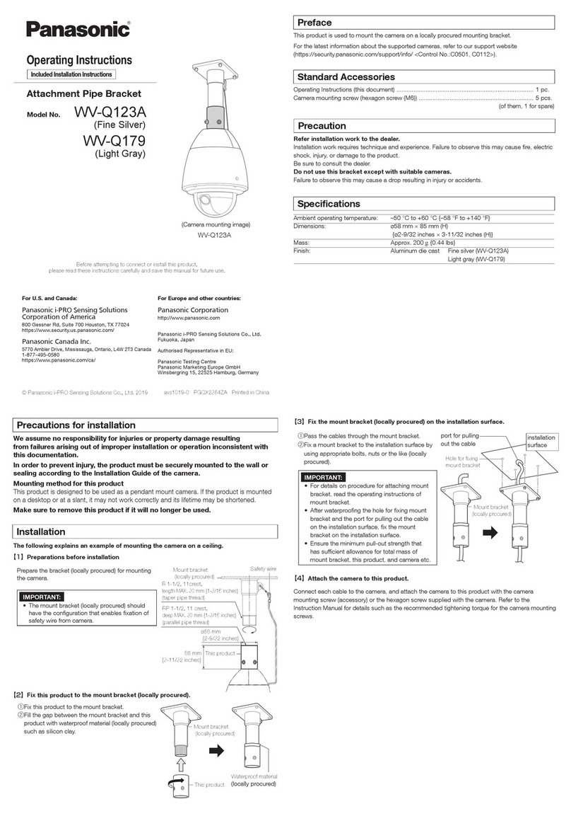 Panasonic WV-Q123A operating instructions