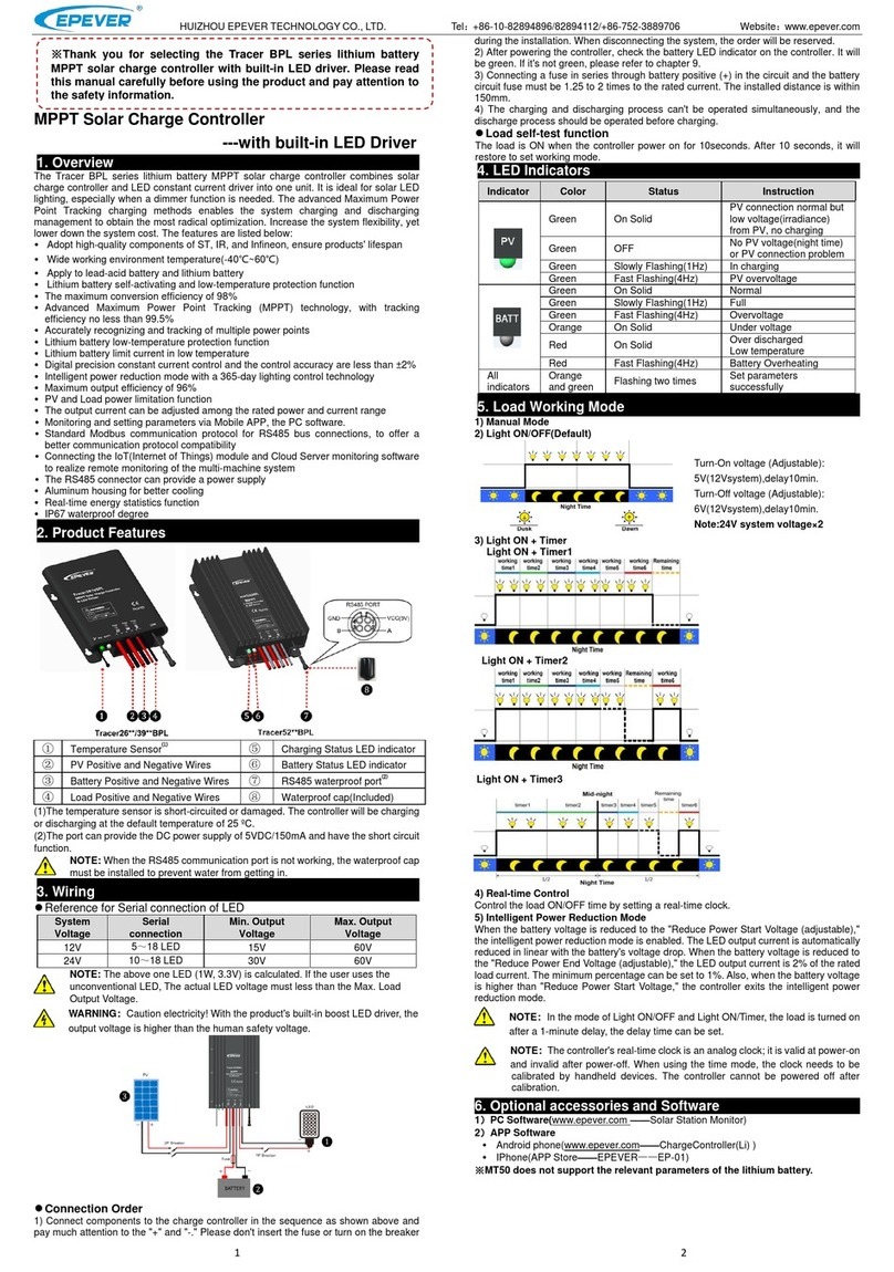 Epever Tracer BPL Series User manual