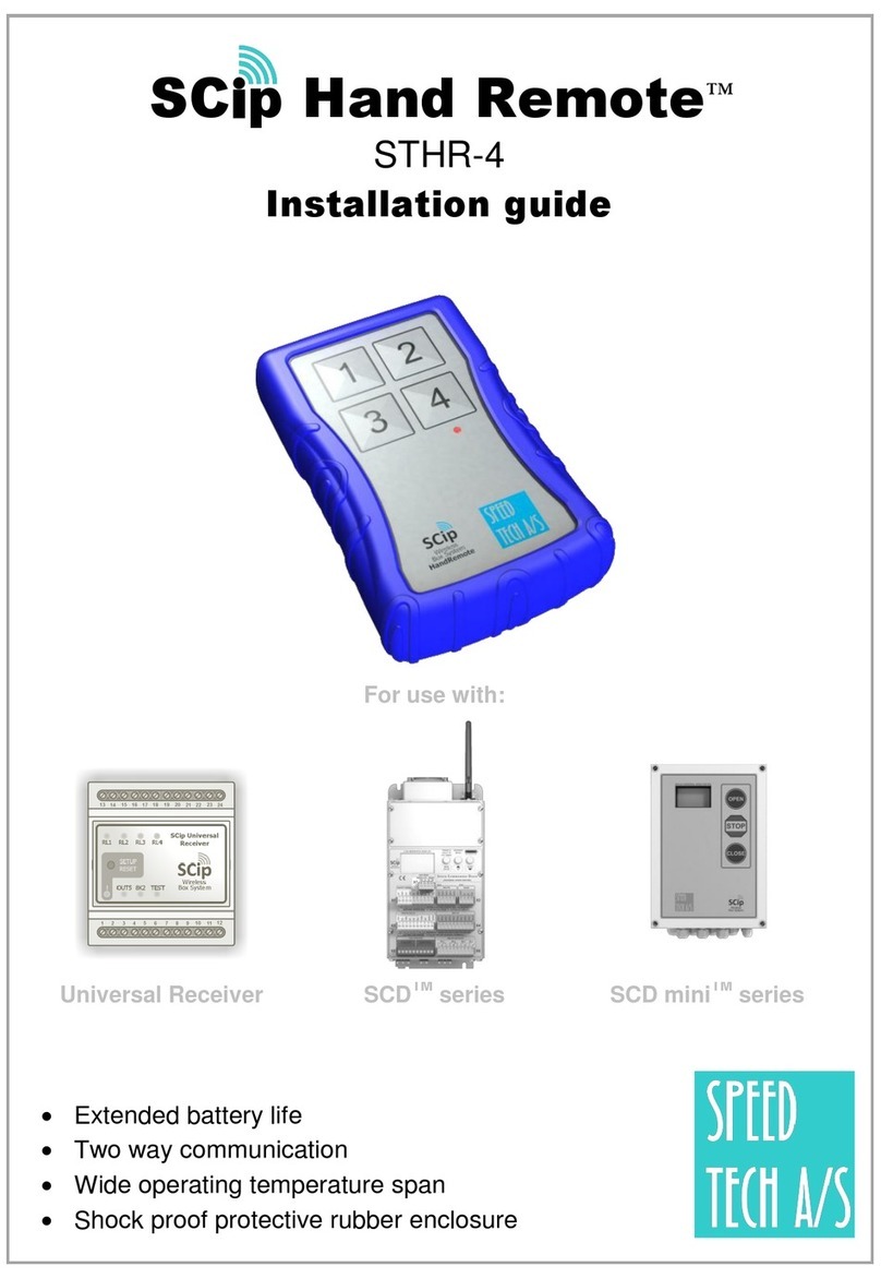 Speedtech Scip Hand Remote STHR-4 installation guide