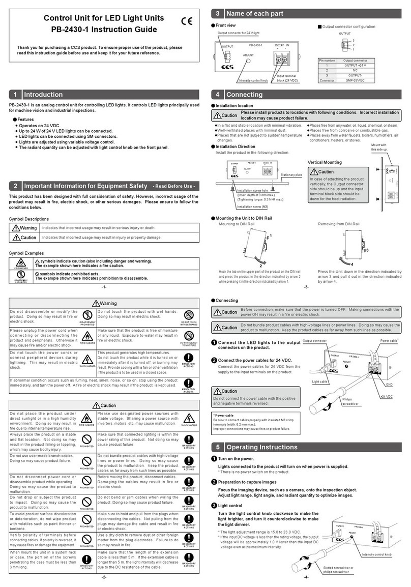 CCS PB-2430-1 Instruction guide