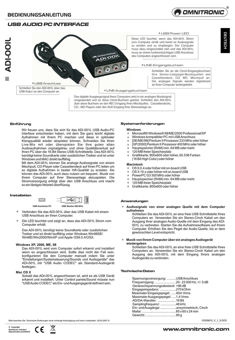 Omnitronic ADI-001L user manual