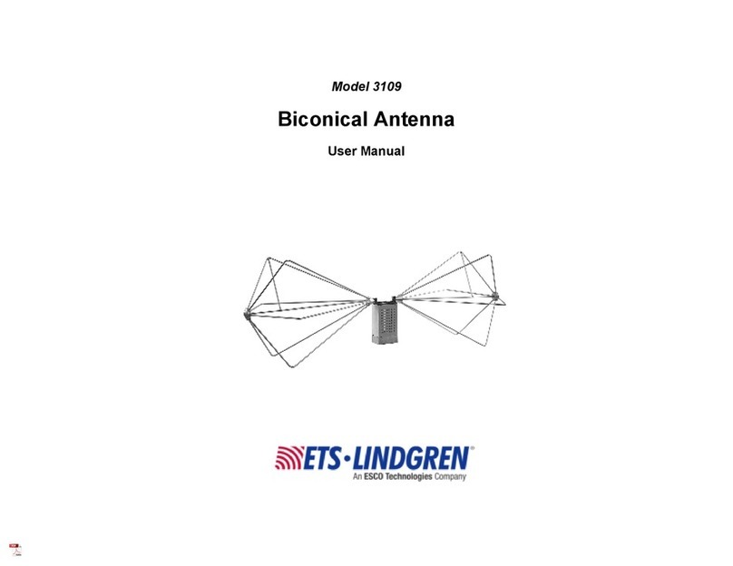 ESCO Technologies ETS-Lindgren 3109 User manual