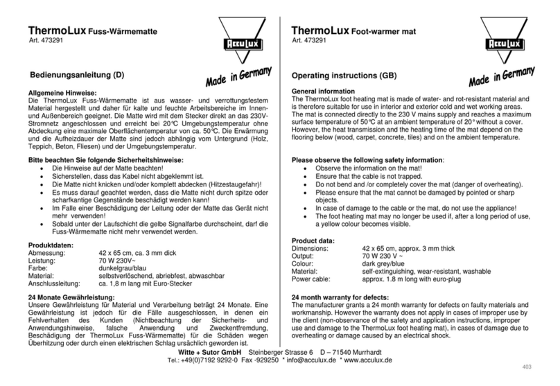 AccuLux ThermoLux operating instructions