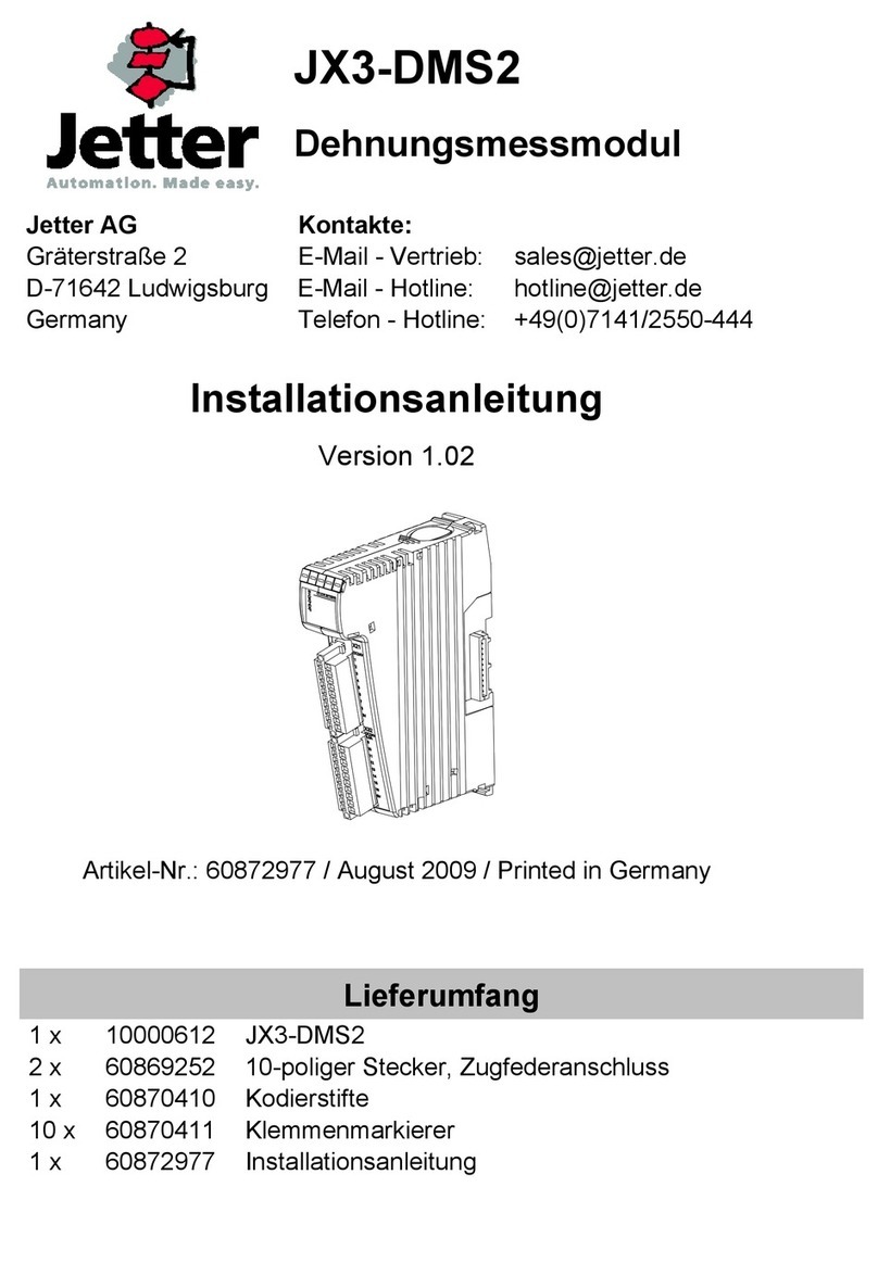 Jetter JX3-DMS2 User manual