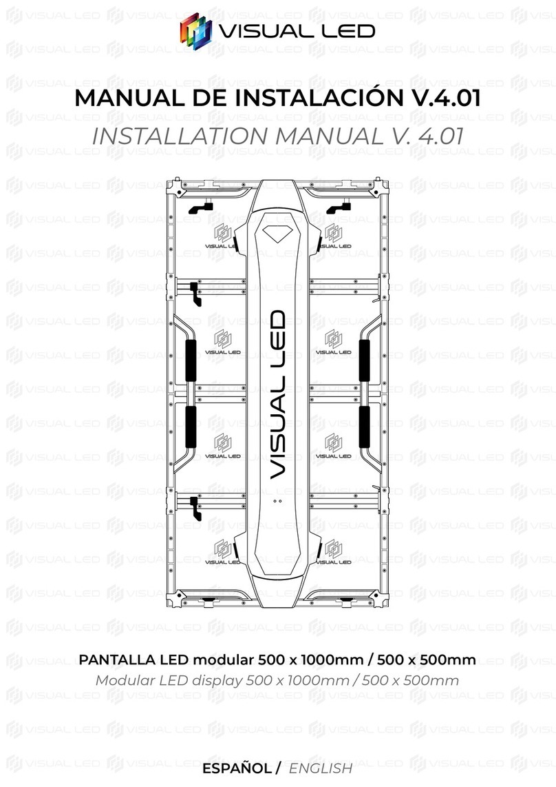 VISUAL LED Modular LED display 500 x 1000mm installation manual