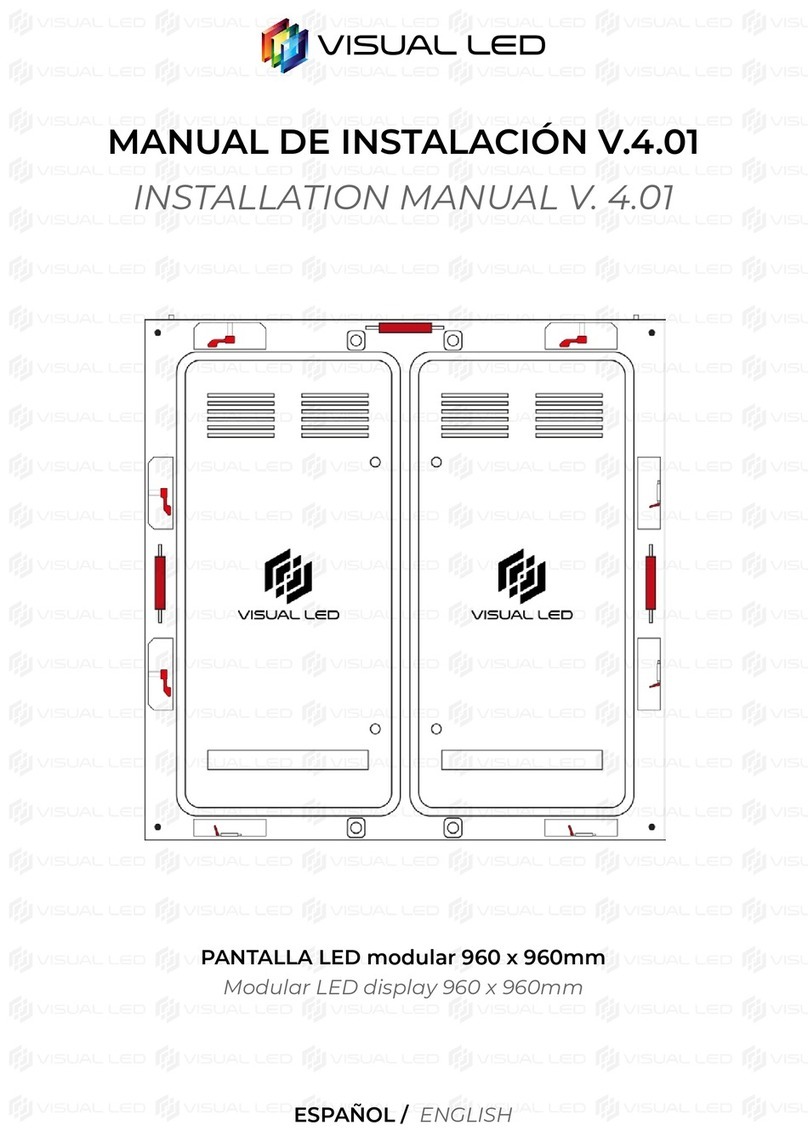 VISUAL LED Modular LED display 960 x 960mm installation manual