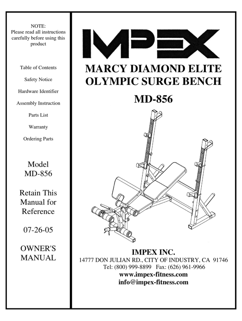 Impex MARCY DIAMOND ELITE MD-856 Assembly instructions