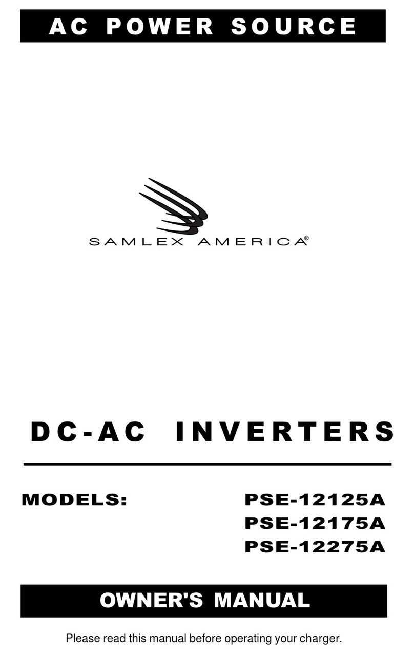 Samplex America PSE-12125A owner's manual