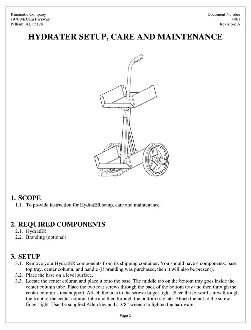 Kinematic HydratER Care and maintenance Kinematic HydratER Care and maintenance