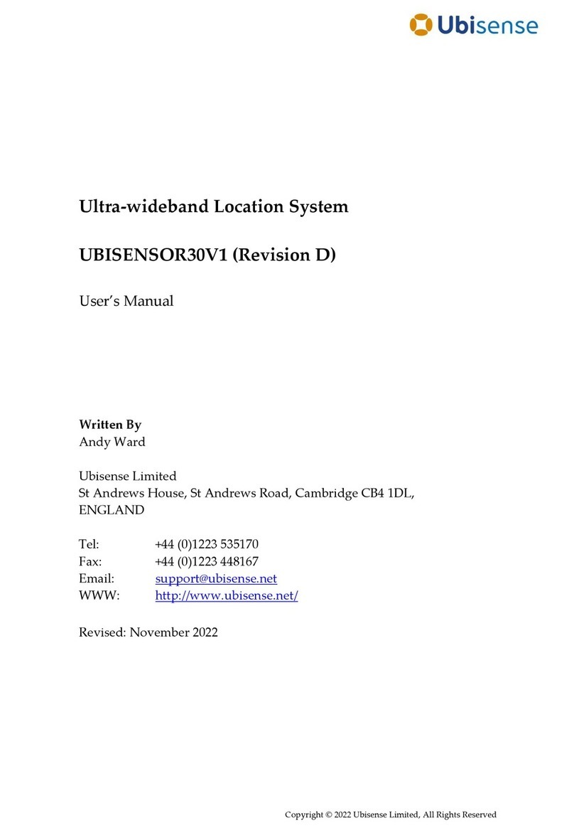 Ubisense UBISENSOR30V1 User manual