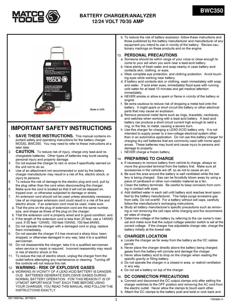 Matco Tools BWC350 manual