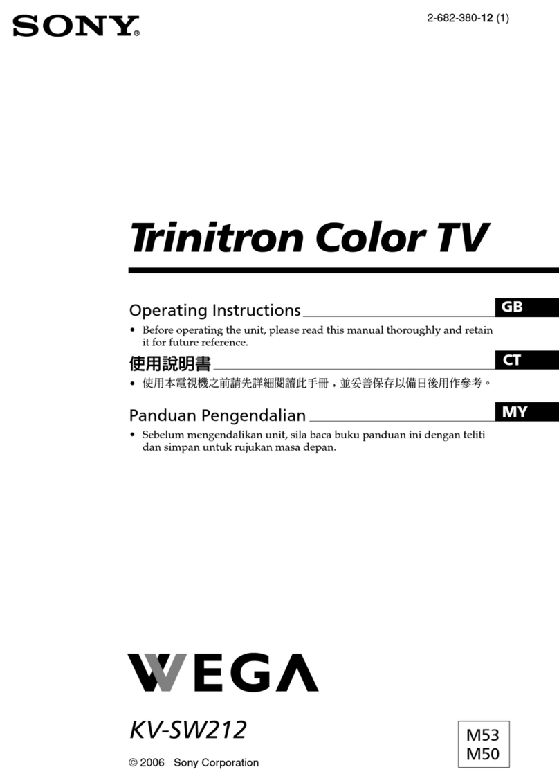 Sony WEGA KV-SW212 User manual