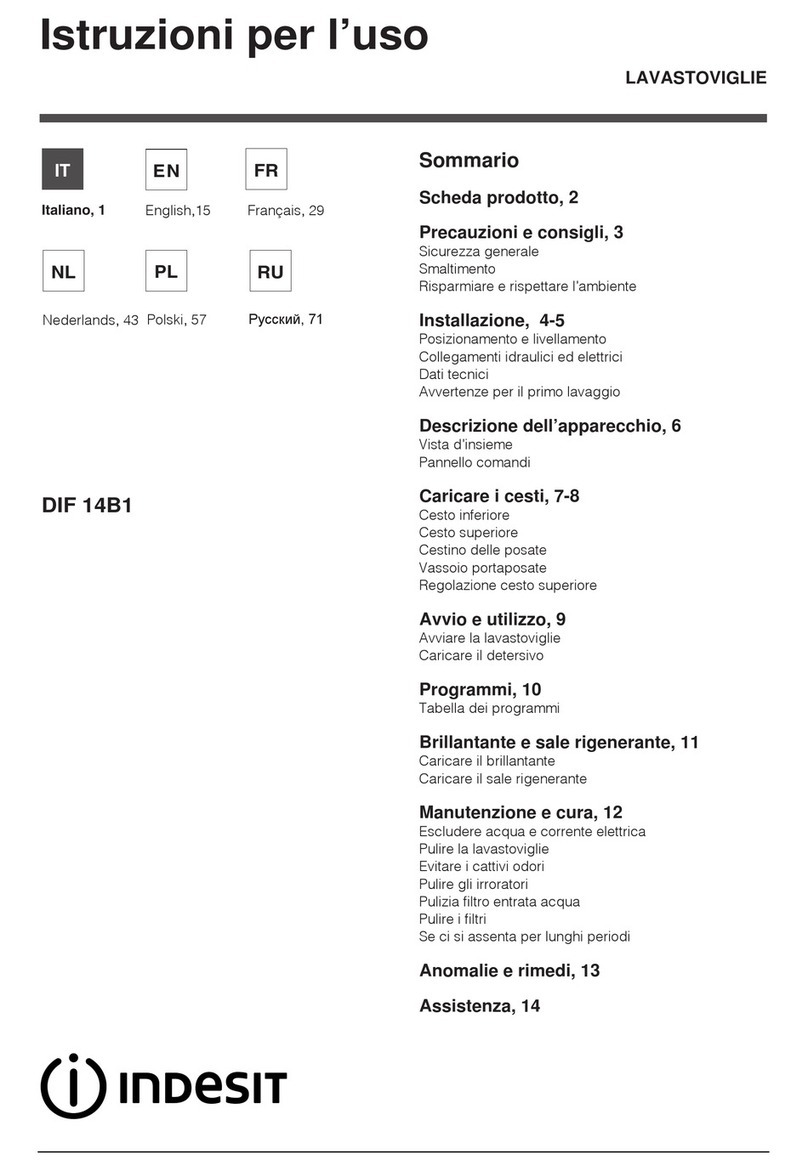 Indesit DIF 14B1 operating instructions