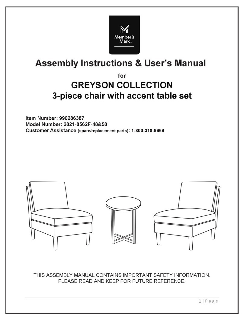 Members Mark GREYSON 2821-8562F-58 Owner's manual Members Mark GREYSON 2821-8562F-58 Owner's manual
