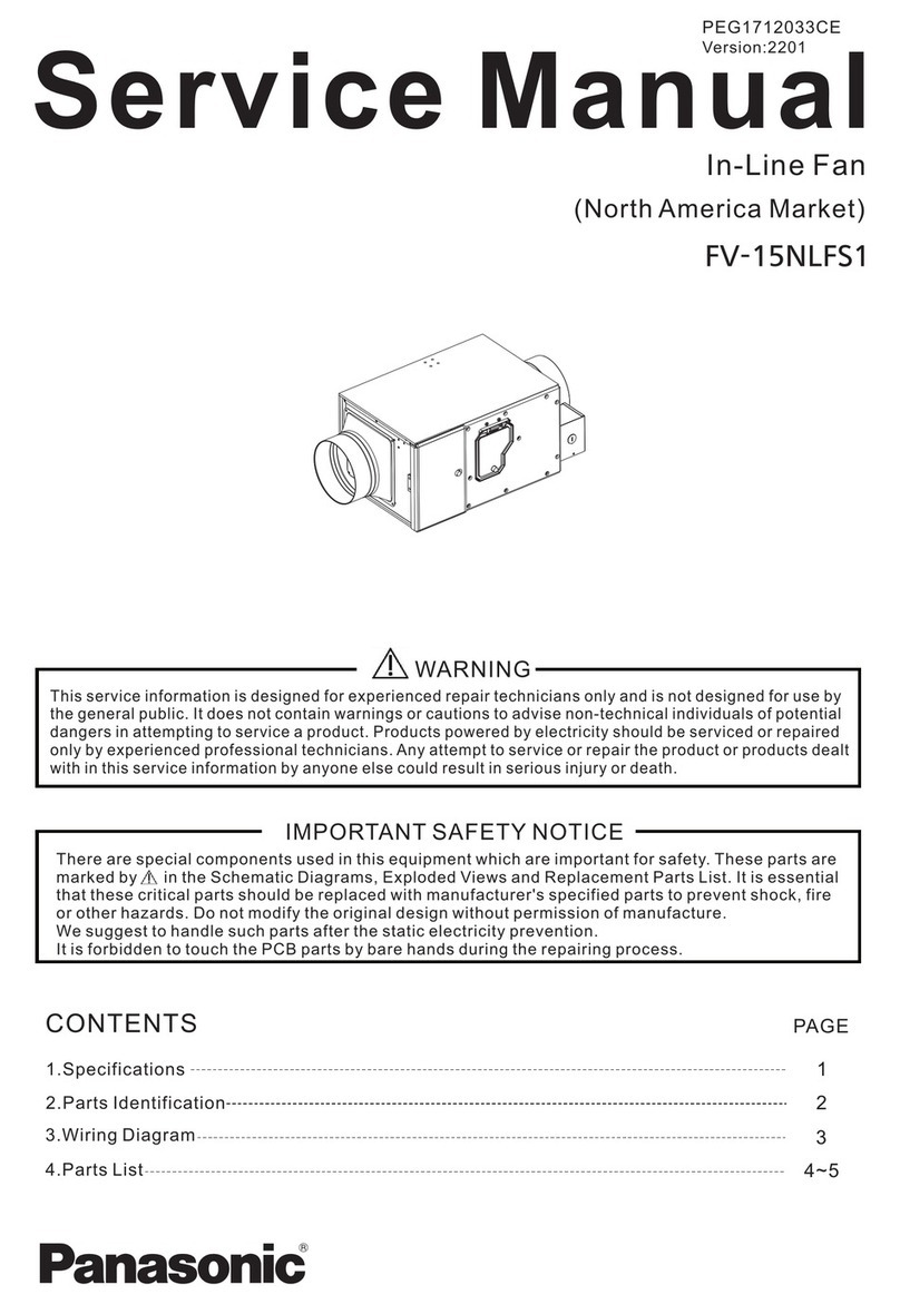 Panasonic FV-15NLFS1 User manual