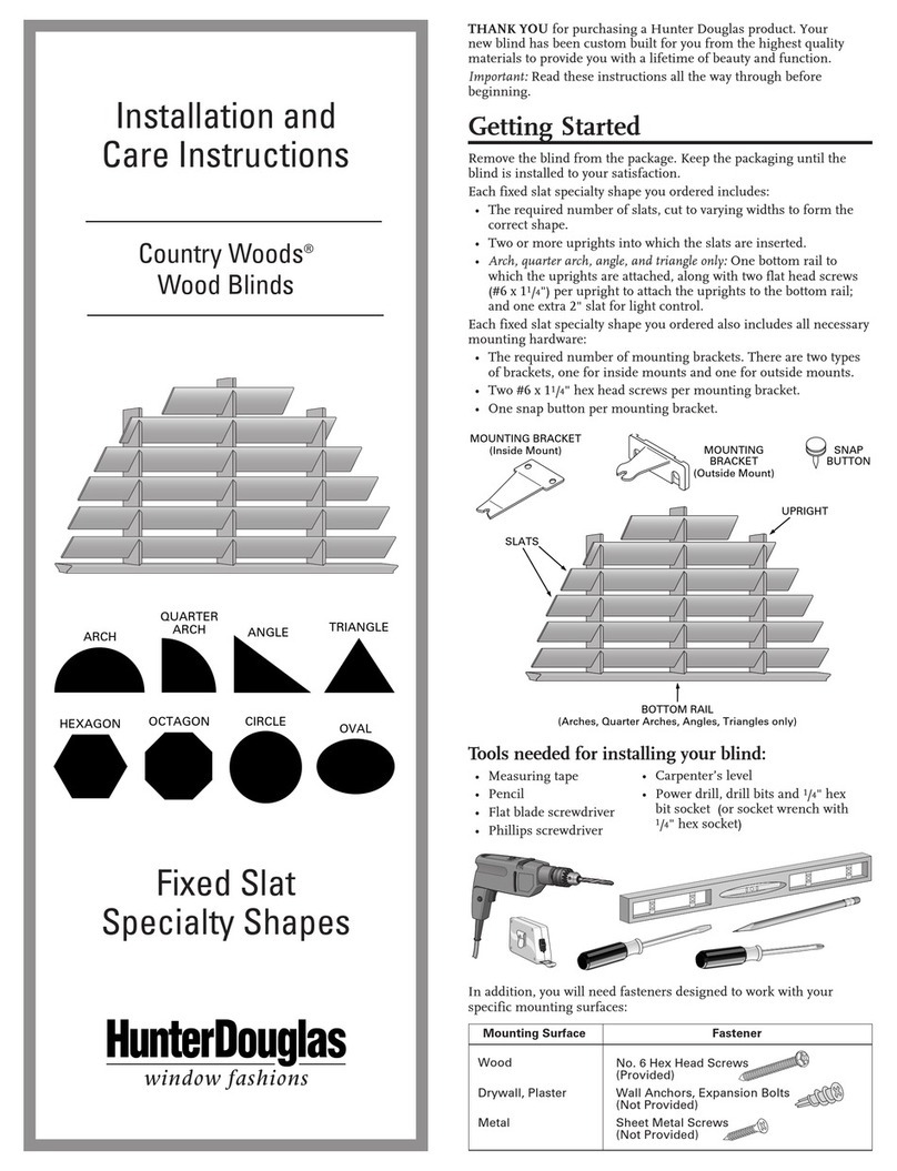 HunterDouglas Country Woods Operation manual HunterDouglas Country Woods Operation manual