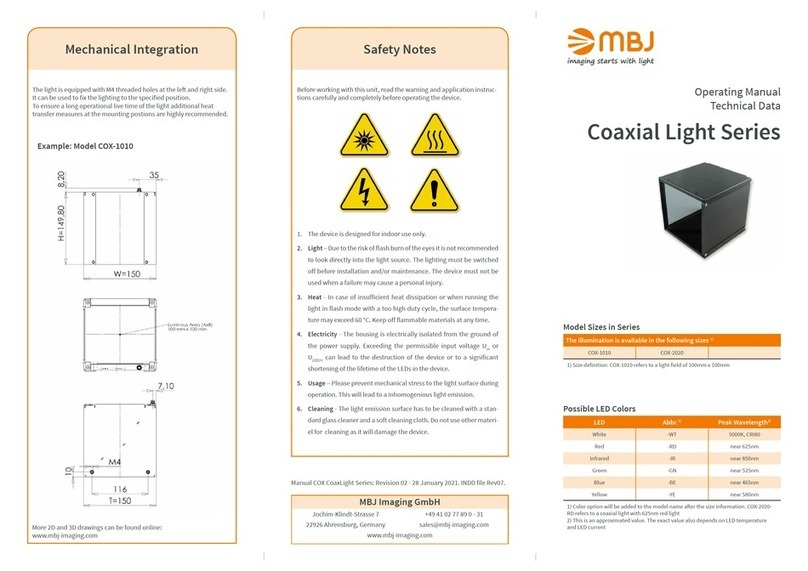 mbj Coaxial Light Series operating manual