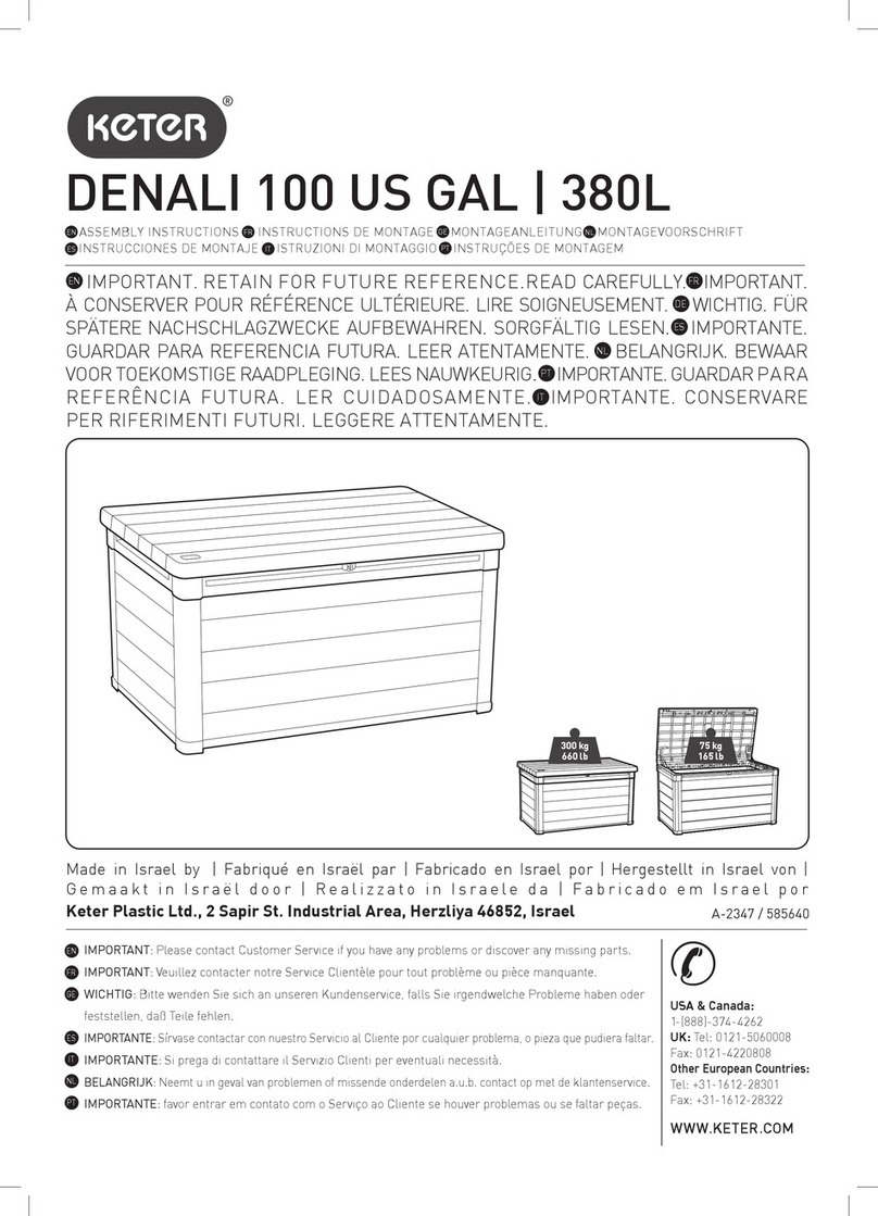 Keter DENALI 100 US GAL 380L User manual Keter DENALI 100 US GAL 380L User manual