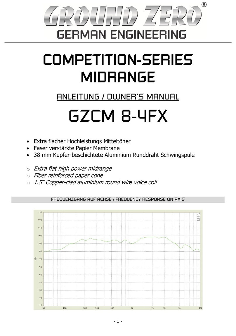 Ground Zero Competition Series owner's manual