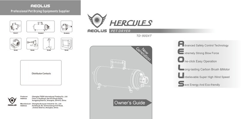 aeolus HERCULES TD-900XT User manual
