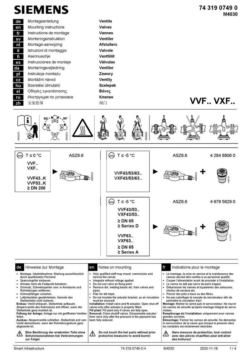 Siemens VVF Series Mounting instructions