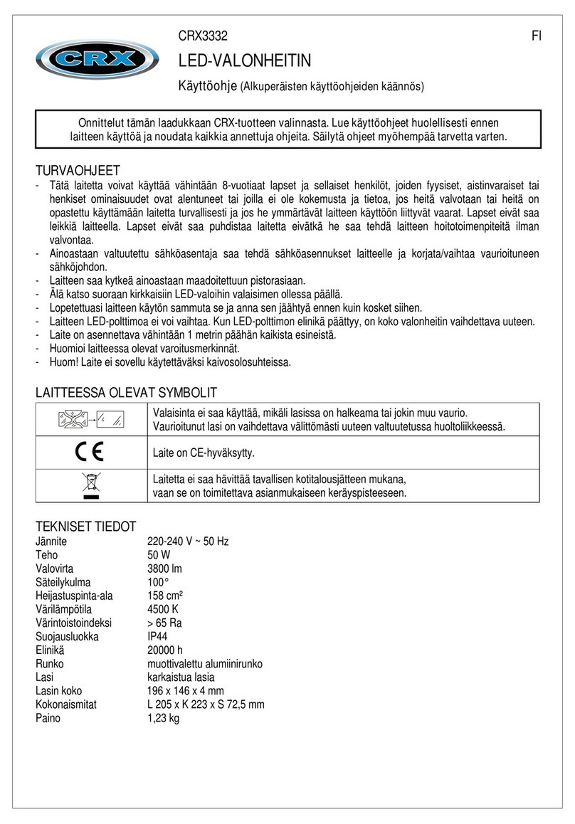 CRX CRX3332 instruction manual