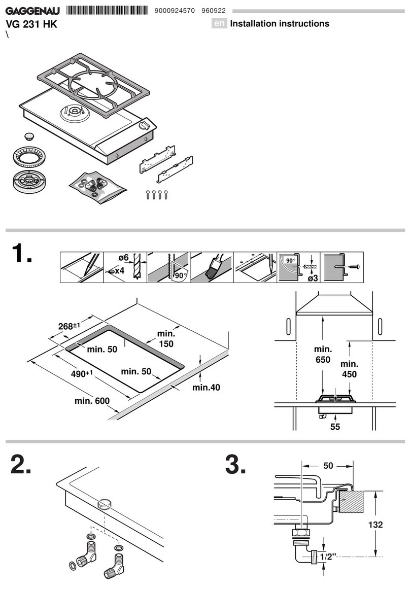 Gaggenau VG 231 HK installation instructions