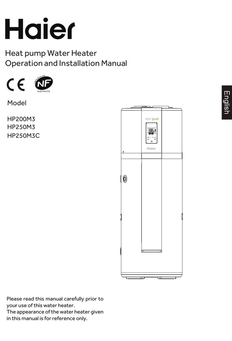 Haier HP200M3 Operation and installation manual Haier HP200M3 Operation and installation manual