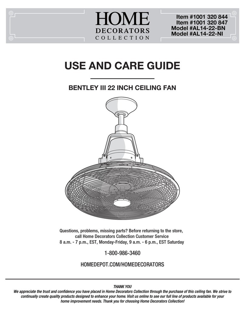 Home Decorators Collection BENTLEY III Use and care guide Home Decorators Collection BENTLEY III Use and care guide