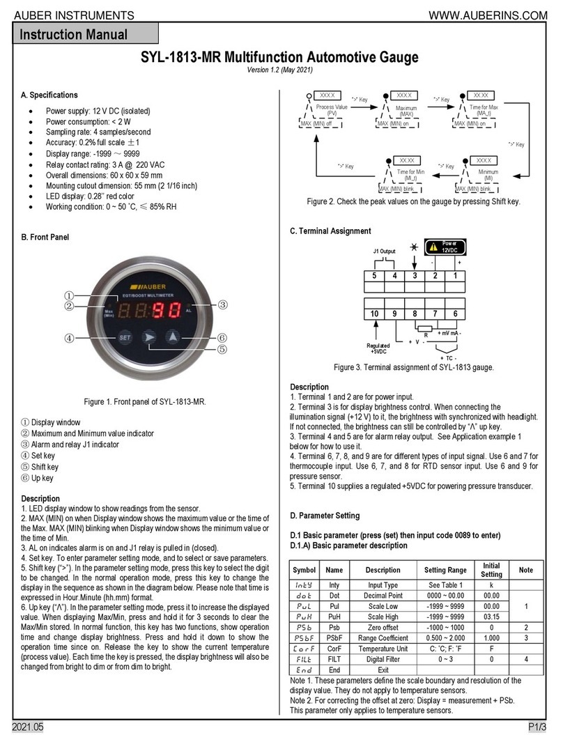 Auber Instruments SYL-1813-MR User manual