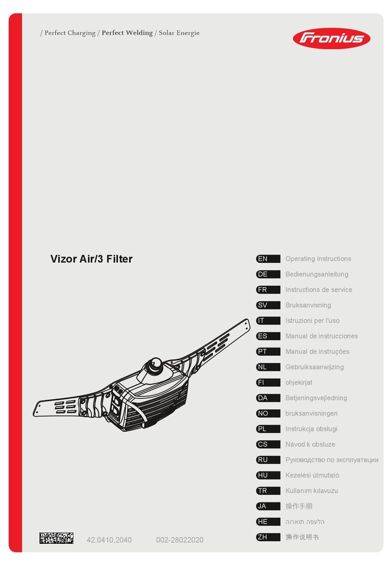 FRO­NIUS Vizor Air/3 Filter User manual