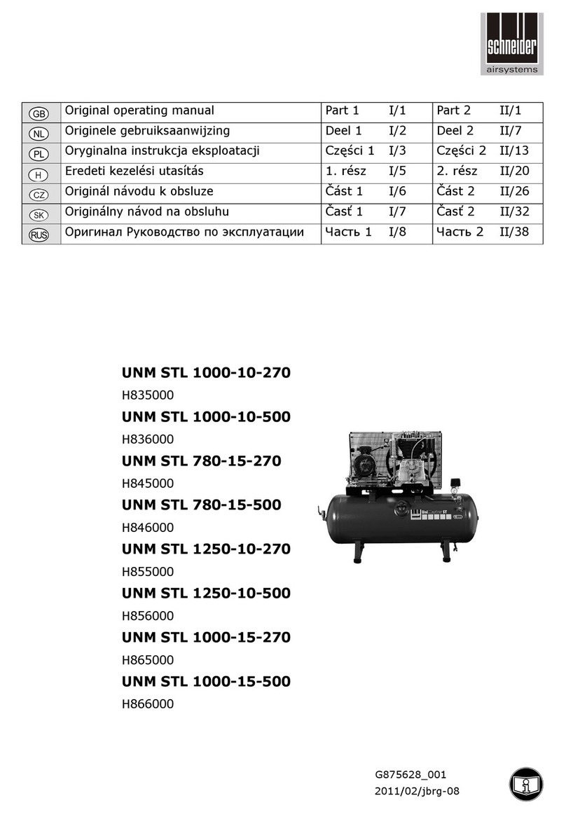 Schneider Airsystems UNM STL 1250-10-270 Installation instructions