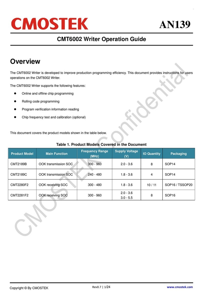 CMOSTEK CMT6002 Operation guide