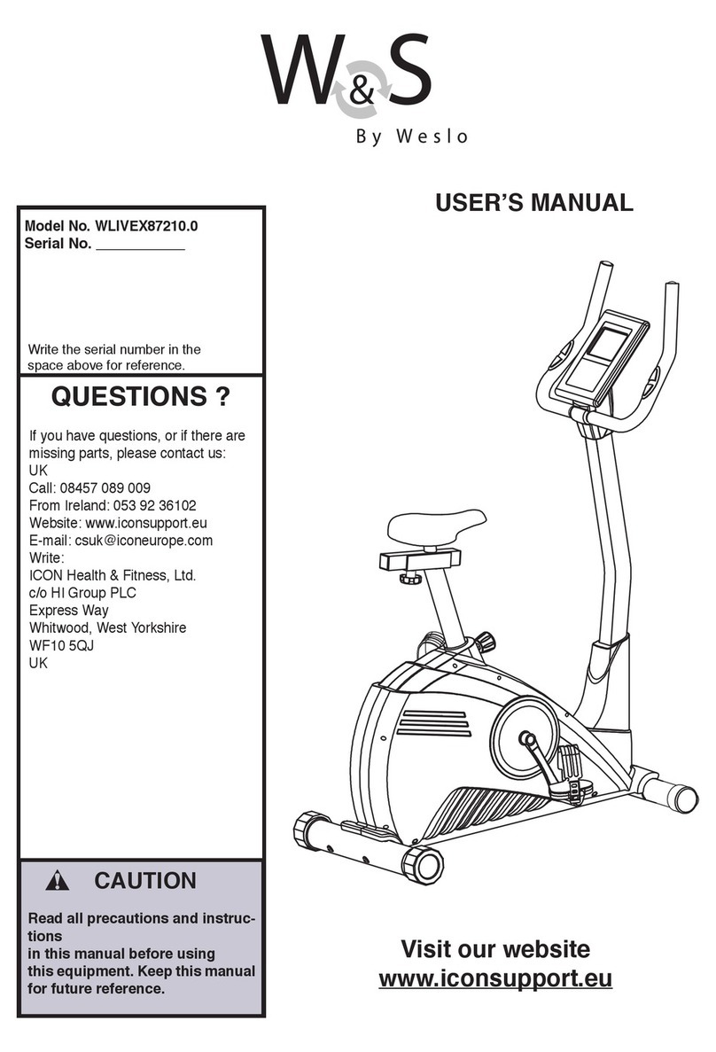 Weslo W&S WLIVEX87210.0 User manual