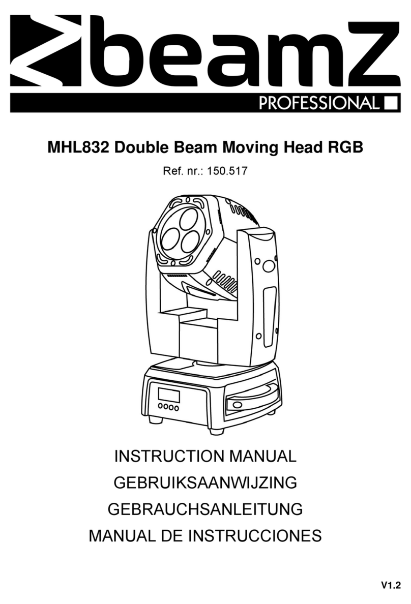 Beamz professional MHL832 instruction manual