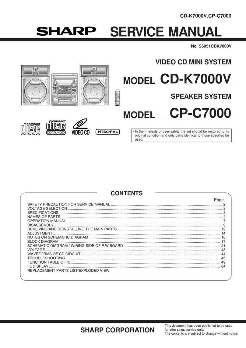 Sharp CD-K7000V Service manual