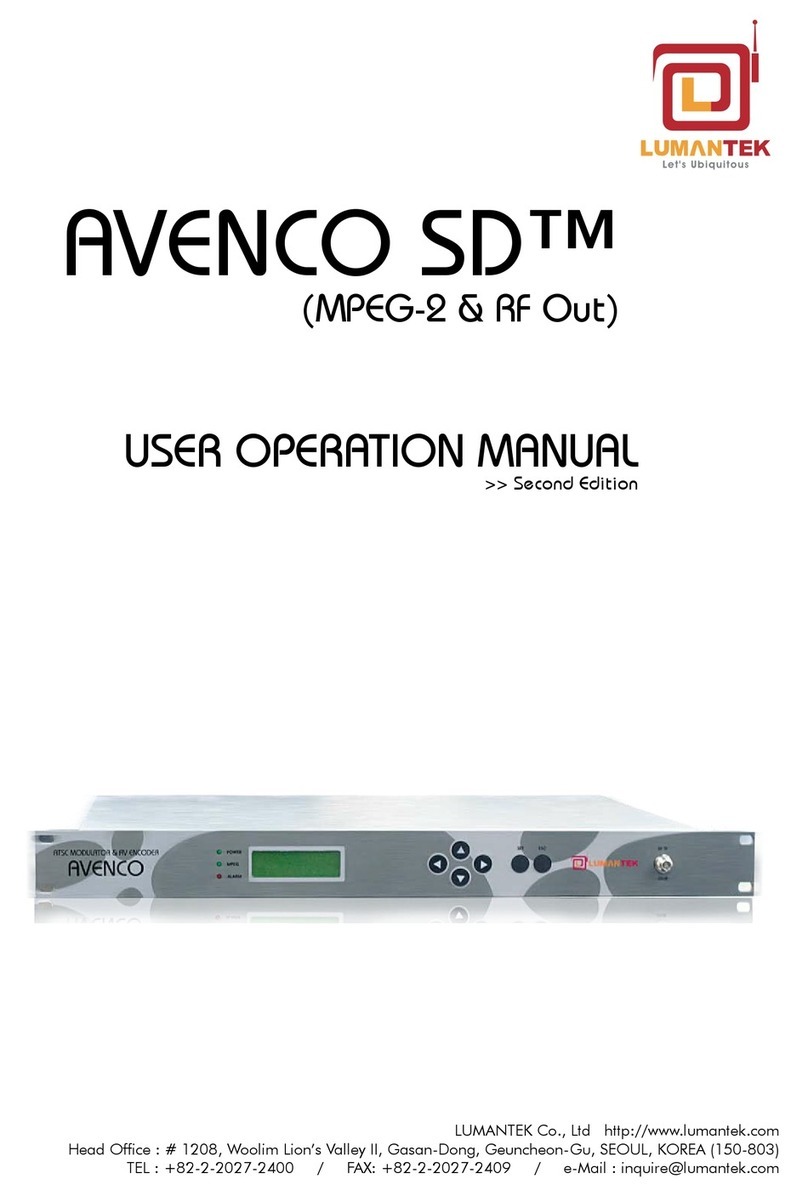 Lumantek Avenco SD MPEG-2 User's operation manual