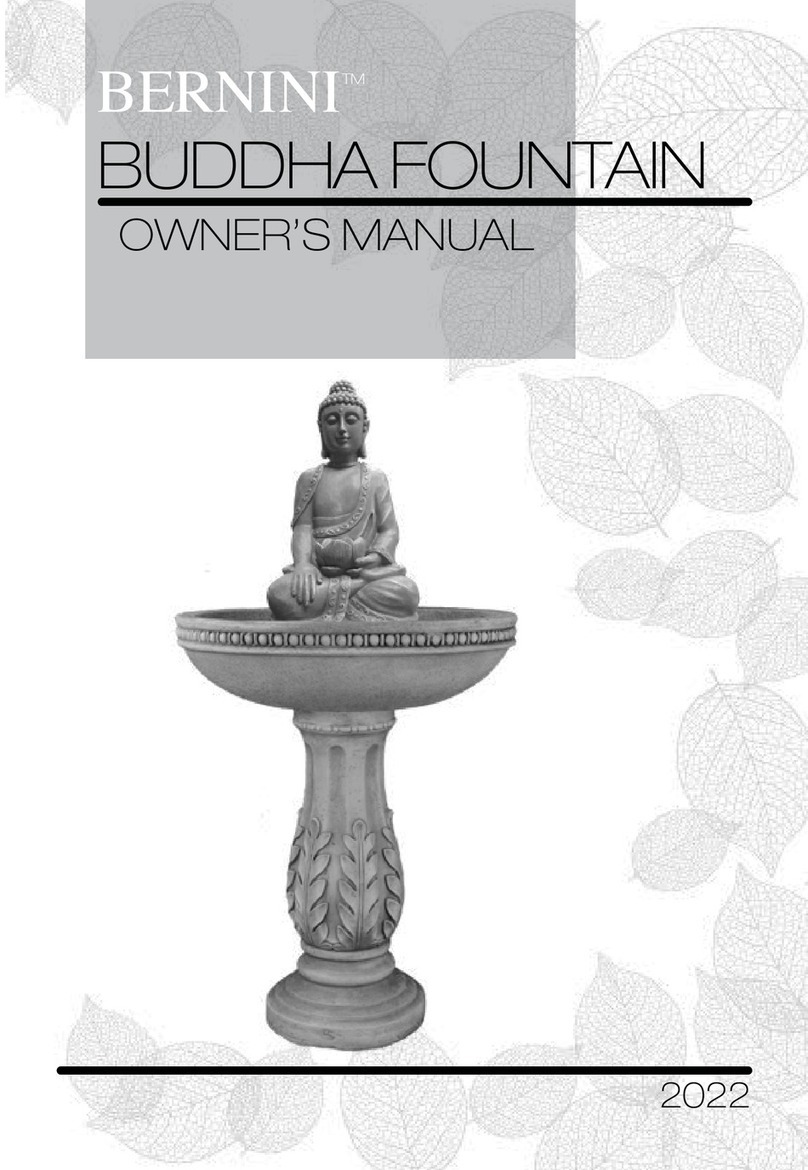 Bernini BUDDHA FOUNTAIN owner's manual Bernini BUDDHA FOUNTAIN owner's manual
