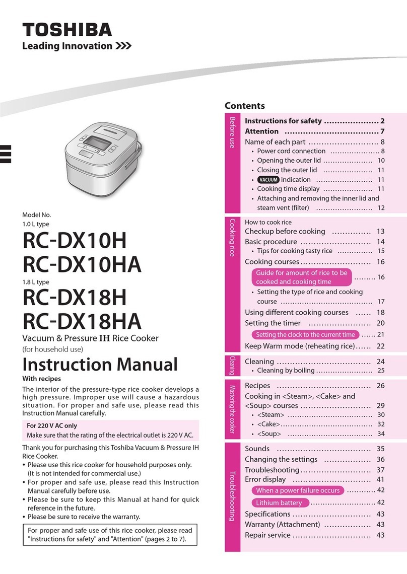 Toshiba RC-DX10H User manual