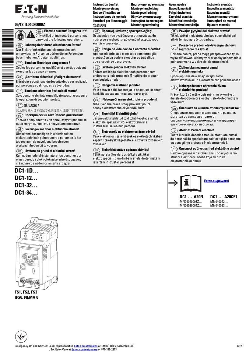 Eaton DC1-1D Series Manual