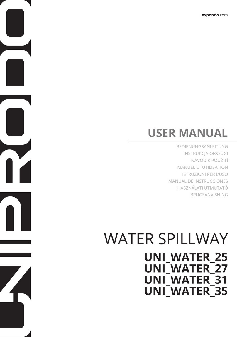 UNIPRODO WATER SPILLWAY UNI-WATER-25 User manual