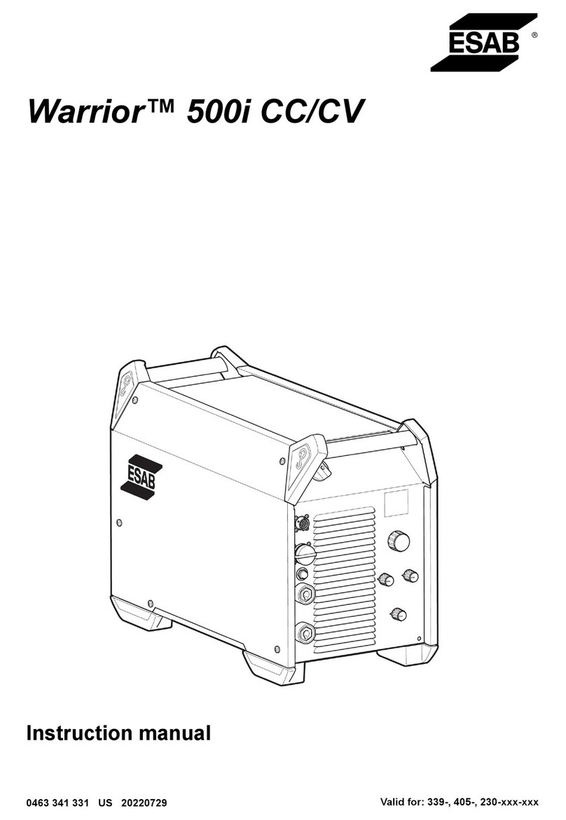 ESAB Warrior 500i CC instruction manual