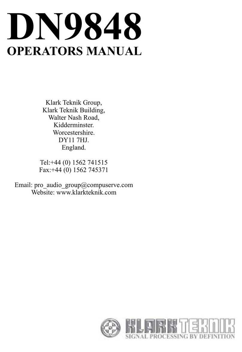 Klark Teknik HELIX DN9848 Operator's manual