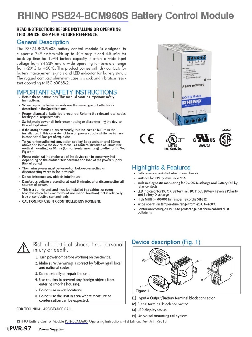 RHINO PSB24-BCM960S instructions