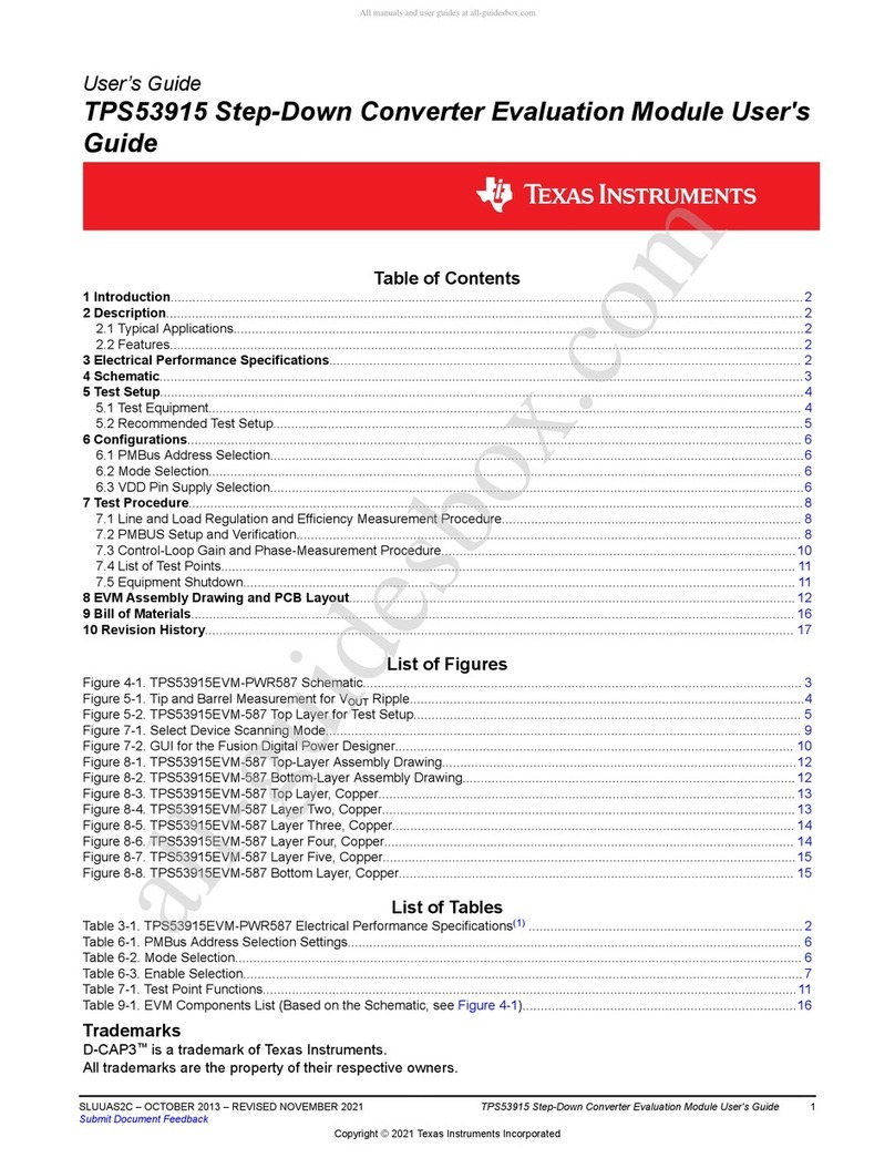 Texas Instruments TPS53915EVM-PWR587 User manual