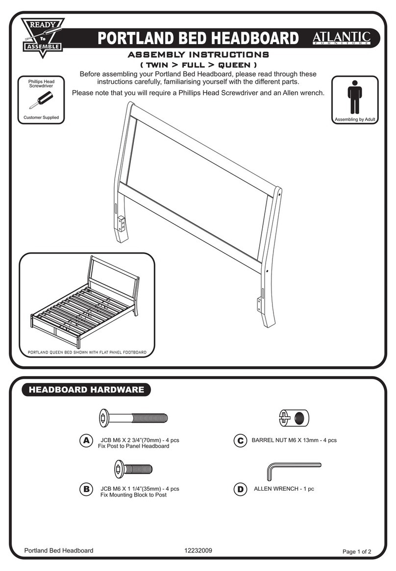 Atlantic Furniture HB 901 Assembly instructions