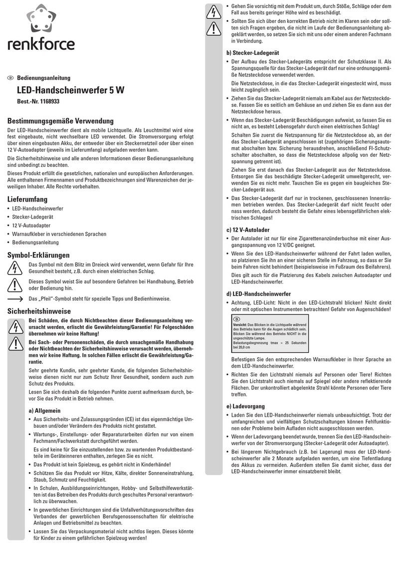 Renkforce 1168933 operating instructions Renkforce 1168933 operating instructions