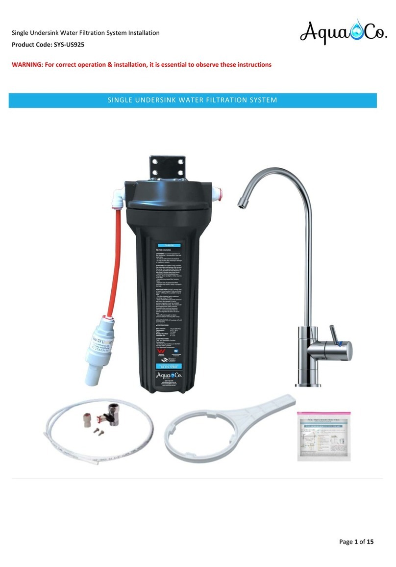AquaCo SYS-US925 Installation AquaCo SYS-US925 Installation